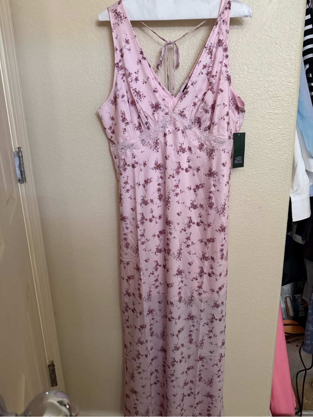 wild fable Pink Floral Maxi Slip Dress